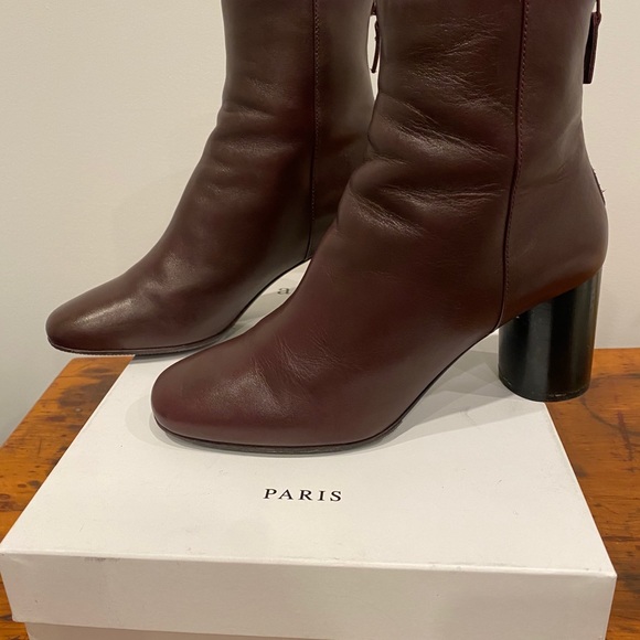 Sandro ‘Sacha’ Leather Bordeaux Boot Sz40 - Picture 7 of 8
